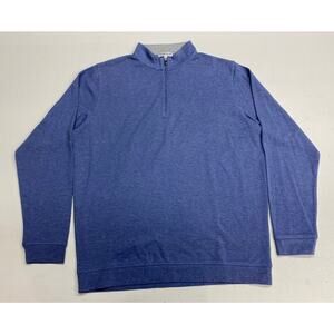 Men Peter Millar Crown Comfort 1/4 zip organic cotton pullover sweater, L